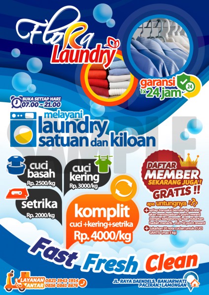 Contoh Banner Laundry Cdr - Contoh 43